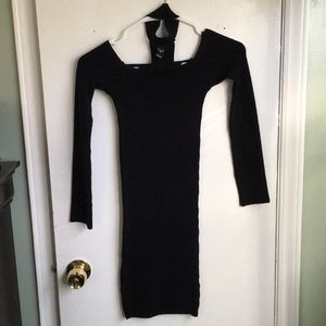 Black Choker Sweater Dress